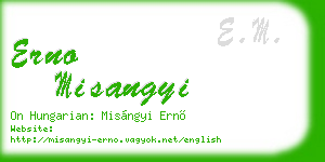 erno misangyi business card