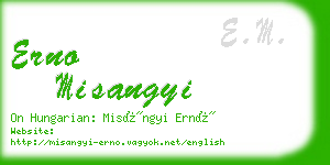 erno misangyi business card